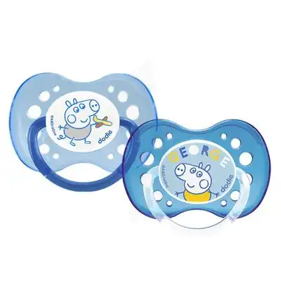 Dodie Duo Sucette Anatomique Silicone +18mois Georges Pig à Harly