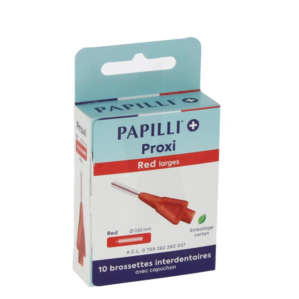 Papilli+ Proxi Bossettes Interdentaires Rouge Large 0,65mm B/10