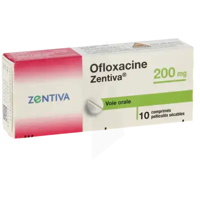 OFLOXACINE ZENTIVA 200 mg, comprimé pelliculé sécable