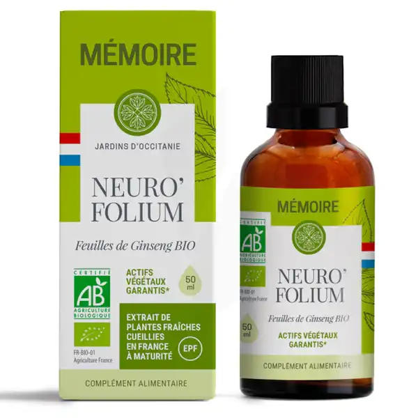 Jardins D'occitanie Neuro'folium Bio Mémoire 50ml