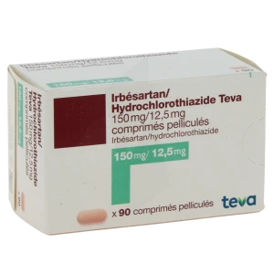 Irbesartan Hydrochlorothiazide Teva 150 Mg/12,5 Mg, Comprimé Pelliculé