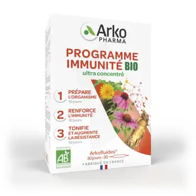 Arkofluide Bio Ultraextract Coffret Programme Immunité 3x10 Ampoules/10ml à Bourges