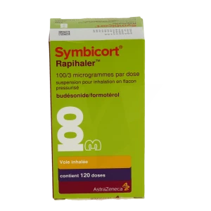 Symbicort Rapihaler 100/3 Microgrammes Par Dose, Suspension Pour Inhalation En Flacon Pressurisé