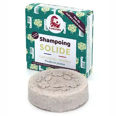Lamazuna New Shampoing Solide Cuir Chevelu Sensible À La Poudre De Pivoine - 70 Gr à Hourtin