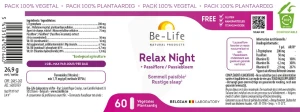 Be-life Relax Night Gélules B/60