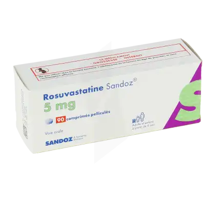 Rosuvastatine Sandoz 5 Mg, Comprimé Pelliculé à Angers