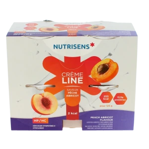 Nutrisens Cremeline 2kcal Nutriment Pêche Abricot 4cups/125g