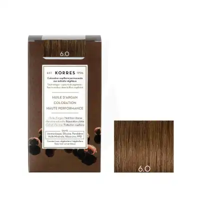 Korres Coloration Permanente à L'huile D'argan 6.0 Blond Foncé Kit à NICE