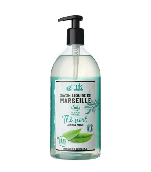 Mkl Savon Liquide De Marseille Bio Thé Vert Fl Pompe/1l