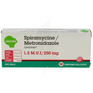 Spiramycine/metronidazole Cristers 1,5 M Ui/250 Mg, Comprimé Pelliculé