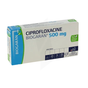 Ciprofloxacine Biogaran 500 Mg, Comprimé Pelliculé Sécable