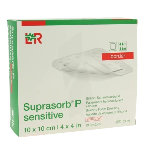 Suprasorb P Sensitive Border Pansement Hydrocellulaire Siliconé Stérile Avec Bord Auto-fixant 10x10cm B/10