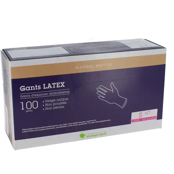 Marque Verte Gant Latex Np Small B/100