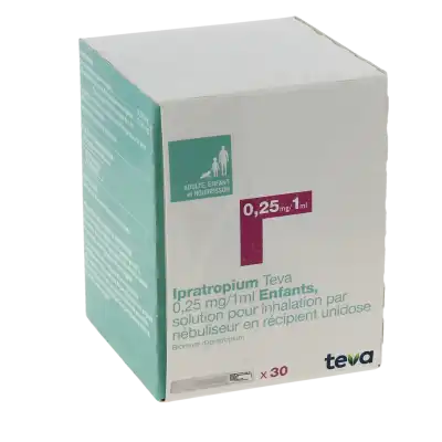 Ipratropium Teva 0,25 Mg/1 Ml Enfants, Solution Pour Inhalation Par Nébuliseur En Récipient Unidose à SAINT-PRIEST