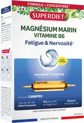 Superdiet Magnésium Marin B6 Solution Buvable 20 Ampoules/10ml à Saint-Gratien