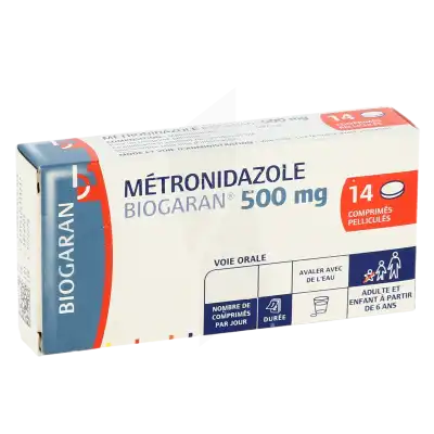 METRONIDAZOLE BIOGARAN 500 mg, comprimé pelliculé
