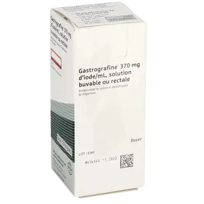 GASTROGRAFINE 370 mg d'iode/mL, solution buvable ou rectale