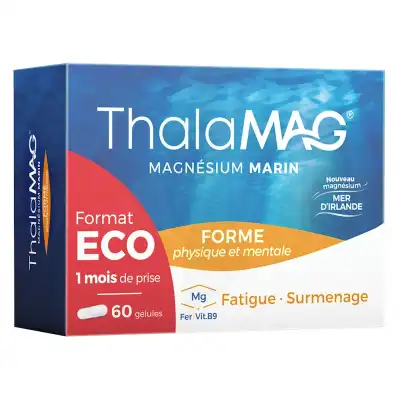 Thalamag Forme Physique & Mentale Magnésium Marin Fer Vitamine B9 Gélules B/60 à BOUILLARGUES