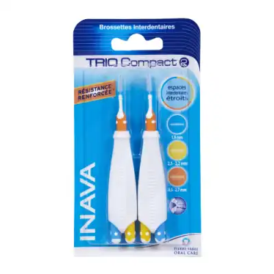 Inava Trio Compact Brossette Interdentaire Espaces Très Larges Blister/2 à Vallauris