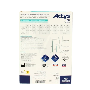 Actys 20 Bas Autofix Pf Femme Noir T2n