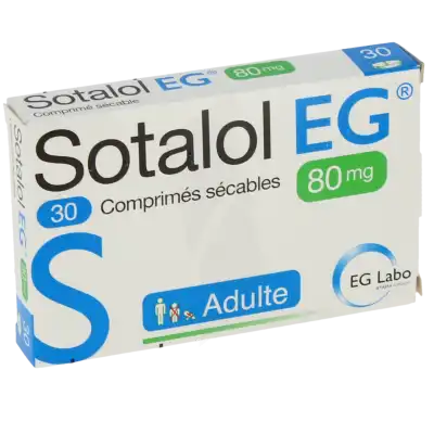 Sotalol Eg 80 Mg, Comprimé Sécable à ROMORANTIN-LANTHENAY