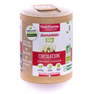 Nat&form Ecoresponsable Hamamelis Bio 200 Gélules Végétales à Mérignac