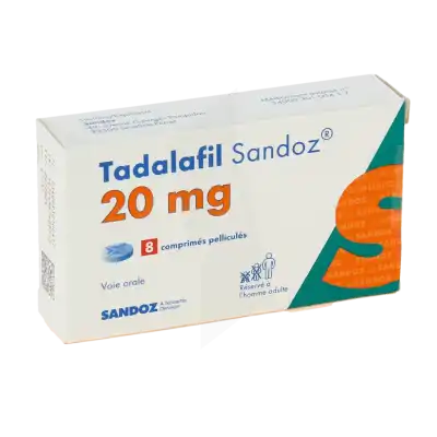 Tadalafil Sandoz 20 Mg, Comprimé Pelliculé à Saint-Médard-en-Jalles