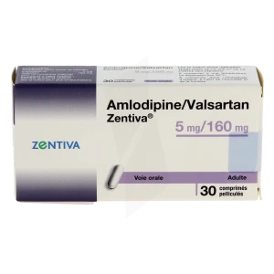 Amlodipine/valsartan Zentiva 5 Mg/160 Mg, Comprimé Pelliculé