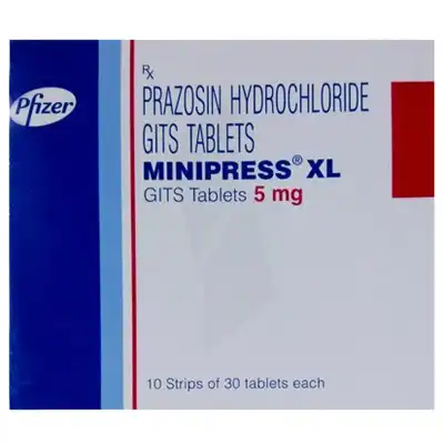 MINIPRESS 5 mg, comprimé sécable