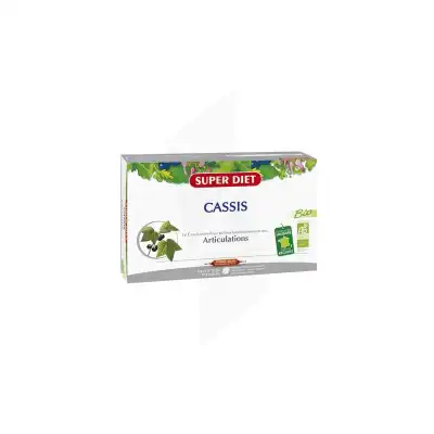 Superdiet Cassis Bio Jus Souplesse Articulation 20 Ampoules/15ml à VALENCE