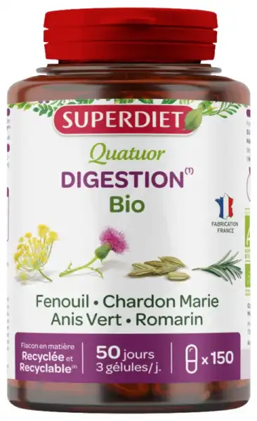 Superdiet Quatuor Bio Gélules Digestion B/150