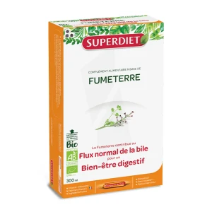 Superdiet Fumeterre Bio Solution Buvable Dépuratif Général 20 Ampoules/15ml