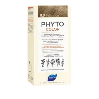 Phytocolor Kit Coloration Permanente 9.8 Blond Très Clair Beige à Pessac