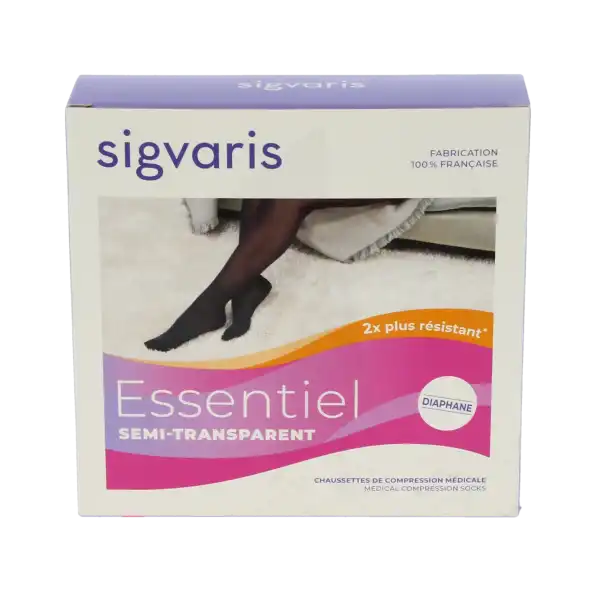 Sigvaris Essentiel Semi-transparent Chaussettes  Femme Classe 2 Brume Small Normal