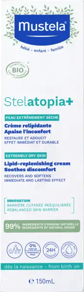 Mustela Stelatopia+ Crème relipidante anti-grattage à l’oléodistillat de tournesol et au bioécolia Bio 150ml
