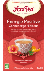 Yogi Tea Tisane Ayurvédique Energie Positive Canneberge Hibiscus 17 Sachets/1,8g