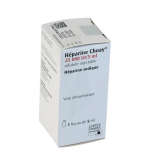 Heparine Choay 25 000 Ui/5 Ml, Solution Injectable