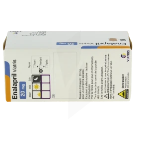 Enalapril Viatris 20 Mg, Comprimé Sécable