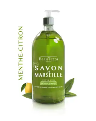 Beauterra - Savon De Marseille Liquide - Menthe/citron 300ml à MANDUEL