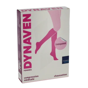 Dynaven Transparent Chaussettes  Femme Classe 2 Beige BronzÉ Small Normal