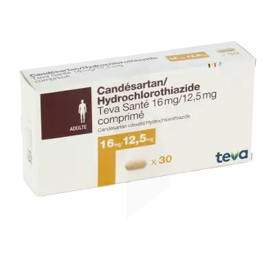 Candesartan/hydrochlorothiazide Teva Sante 16 Mg/12,5 Mg, Comprimé à Eysines