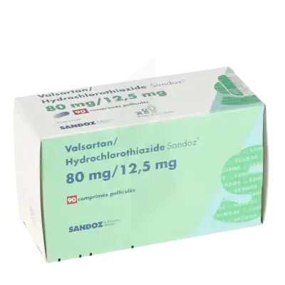 Valsartan/hydrochlorothiazide Sandoz 80 Mg/12,5 Mg, Comprimé Pelliculé à Clermont-Ferrand