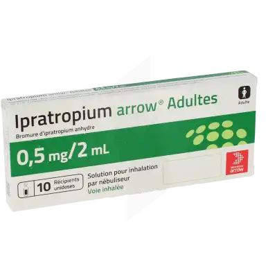 Ipratropium Arrow Adultes 0,5 Mg/2 Ml, Solution Pour Inhalation Par Nébuliseur En Récipient Unidose à STRASBOURG