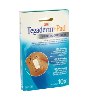 Tegaderm+pad Pansement Adhésif Stérile Avec Compresse Transparent 5x7cm B/10