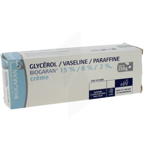 Glycerol/vaseline/paraffine Biogaran 15 %/8 %/2 %, Crème