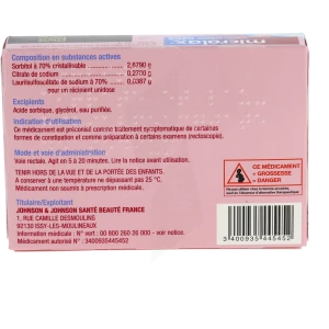 Microlax Bebe Sorbitol Citrate Et Laurilsulfoacetate De Sodium, Solution Rectale En Récipient Unidose