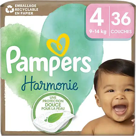 Pampers Harmonie Couche T4 Paq/36