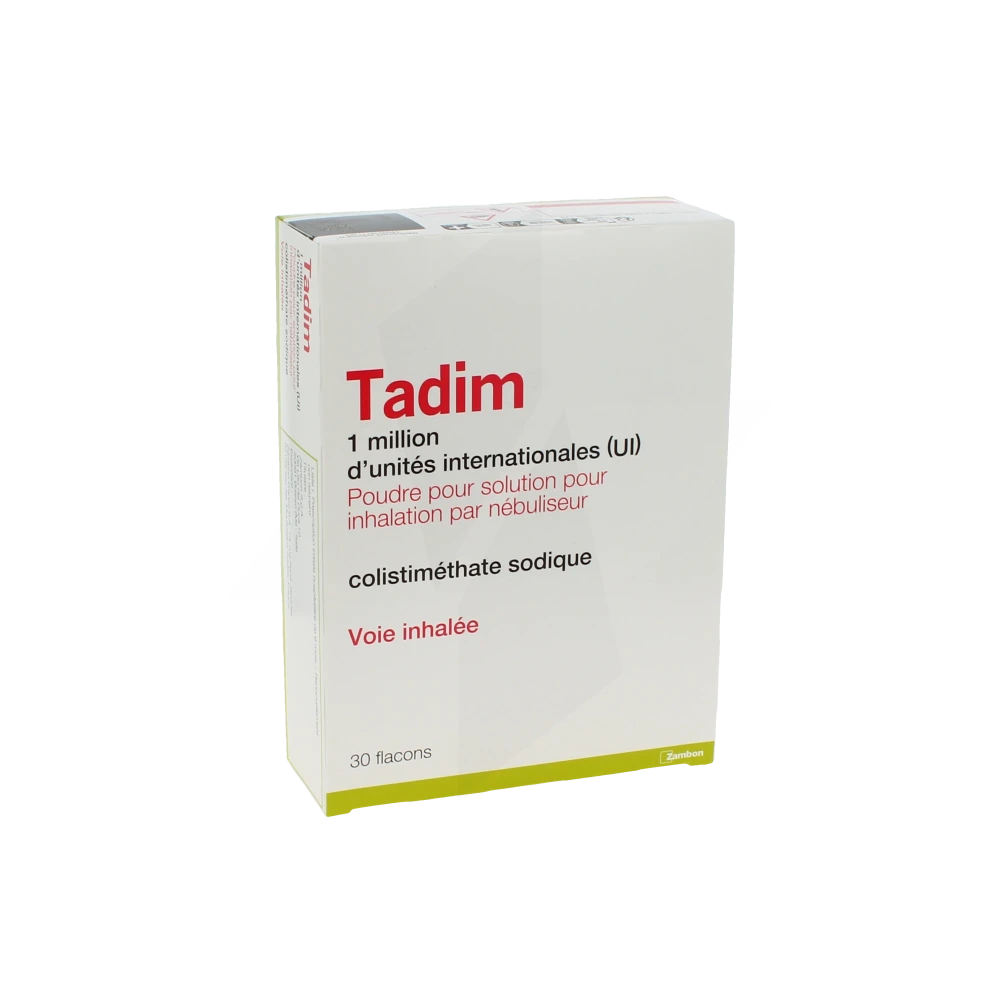Tadim 1 Million D'unités Internationales (ui) Poudre Pour Solution Pour Inhalation Par Nébuliseur