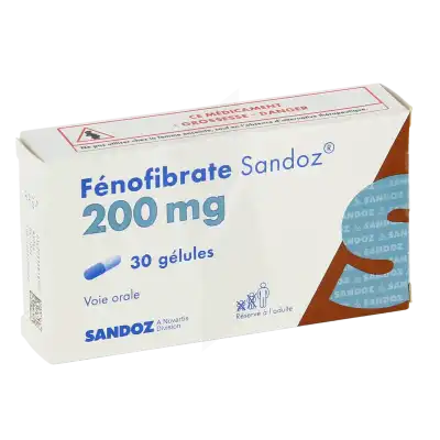 Fenofibrate Sandoz 200 Mg, Gélule à SAINT-PRIEST