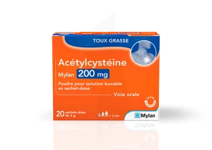 Acetylcysteine Mylan 200mg, Poudre Pour Solution Buvable